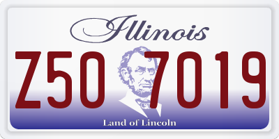 IL license plate Z507019