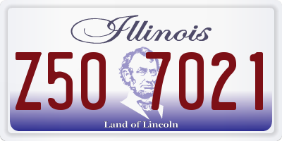 IL license plate Z507021