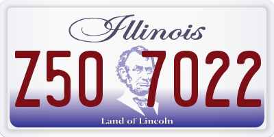 IL license plate Z507022