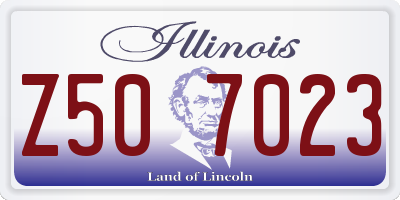 IL license plate Z507023