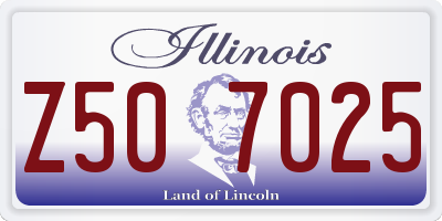 IL license plate Z507025