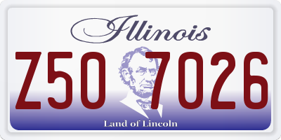 IL license plate Z507026