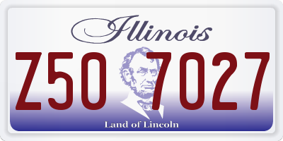 IL license plate Z507027
