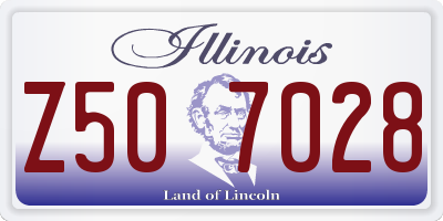IL license plate Z507028