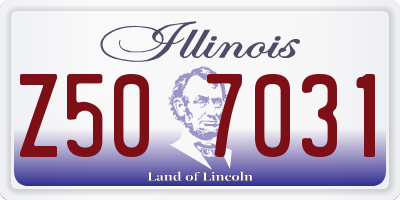 IL license plate Z507031