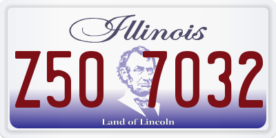 IL license plate Z507032
