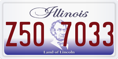 IL license plate Z507033