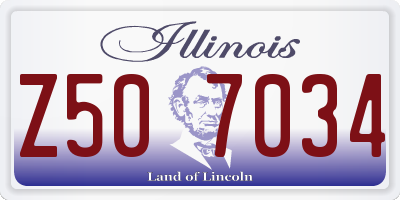IL license plate Z507034