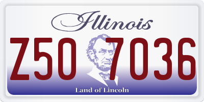 IL license plate Z507036