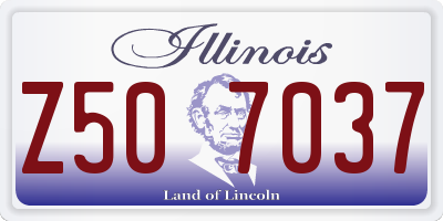 IL license plate Z507037
