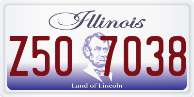IL license plate Z507038