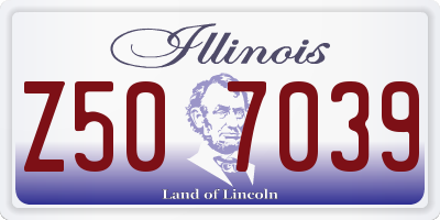 IL license plate Z507039