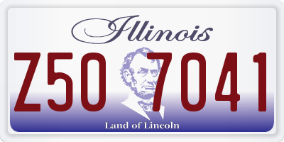 IL license plate Z507041