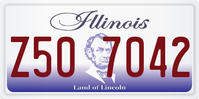 IL license plate Z507042