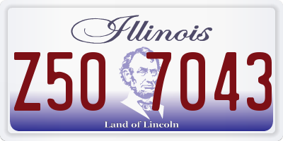 IL license plate Z507043
