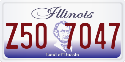 IL license plate Z507047