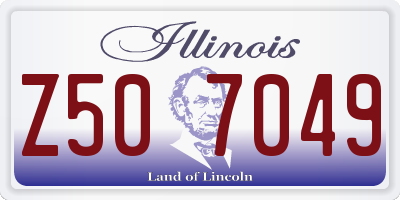 IL license plate Z507049