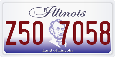 IL license plate Z507058