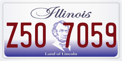 IL license plate Z507059