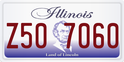 IL license plate Z507060