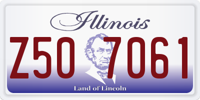 IL license plate Z507061