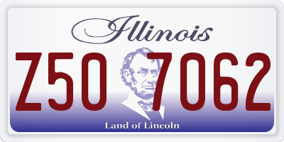 IL license plate Z507062