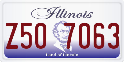 IL license plate Z507063