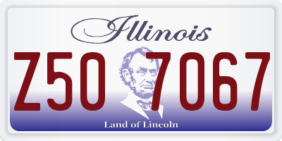 IL license plate Z507067