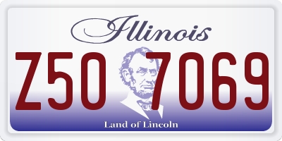 IL license plate Z507069