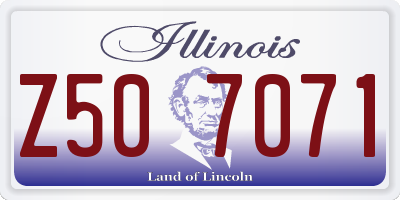 IL license plate Z507071