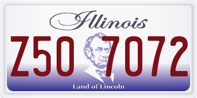 IL license plate Z507072