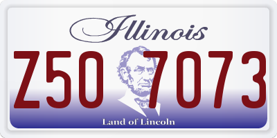 IL license plate Z507073