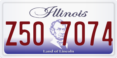 IL license plate Z507074