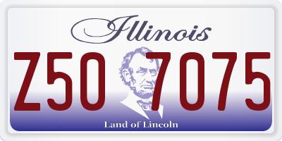 IL license plate Z507075