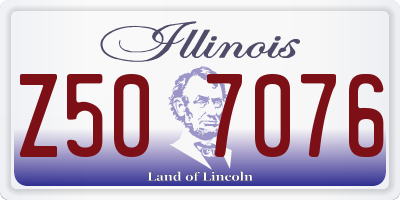 IL license plate Z507076