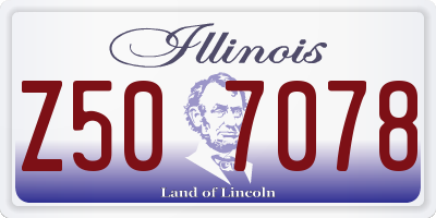 IL license plate Z507078