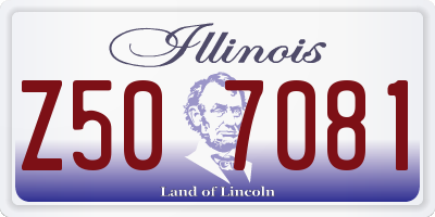 IL license plate Z507081