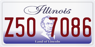IL license plate Z507086
