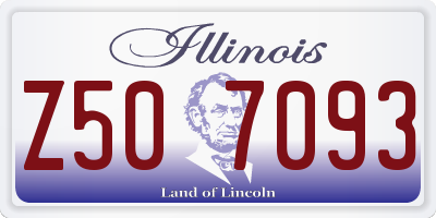 IL license plate Z507093