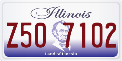 IL license plate Z507102