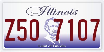 IL license plate Z507107