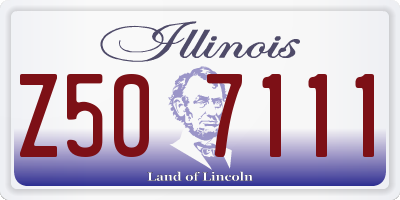 IL license plate Z507111