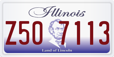 IL license plate Z507113