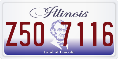 IL license plate Z507116