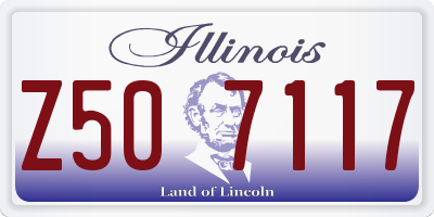 IL license plate Z507117