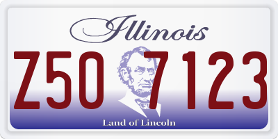 IL license plate Z507123