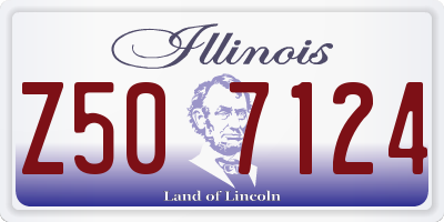 IL license plate Z507124