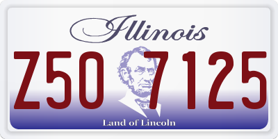 IL license plate Z507125