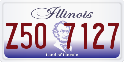IL license plate Z507127