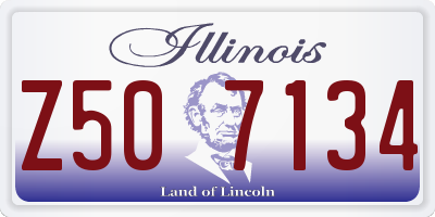 IL license plate Z507134